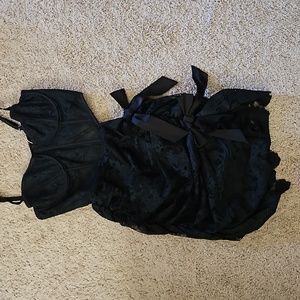 For Love & Lemons Regina Cutout Mini Dress. Black lace mini dress size small.